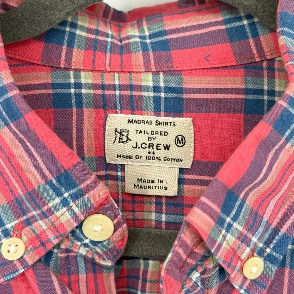 J. Crew Preppy Plaid Button Up Collared Shirt